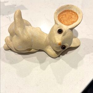 Vintage Mouse  Cream with slight sparkle and pink ear and brown eyes. So cute!!